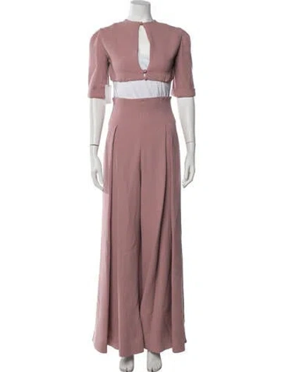 Pre-owned Emilia Wickstead Vintage Wool Pant Set In Purple
