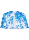 Emilia Wickstead Virginie Floral-print Taffeta Cape In Multi