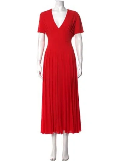 Pre-owned Emilia Wickstead V-neck Jumpsuit In Red