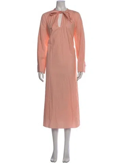 Pre-owned Emilia Wickstead V-neck Knee-length Dress In Pink
