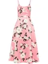 Emilia Wickstead Wenna Dahlia-print Taffeta-faille Dress In Rosa