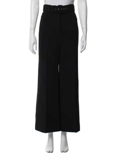 Pre-owned Emilia Wickstead Wide Leg Pants In Black/blue