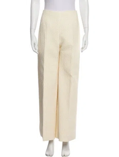 Pre-owned Emilia Wickstead Wide Leg Pants In Neutral