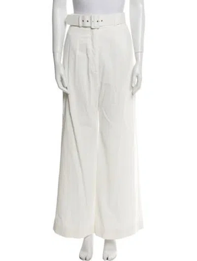 Pre-owned Emilia Wickstead Wide Leg Pants In White