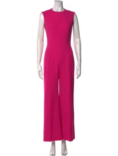Pre-owned Emilia Wickstead Wool Crew Neck Jumpsuit In Pink