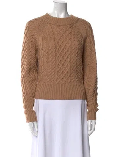 Pre-owned Emilia Wickstead Wool Crew Neck Sweater In Neutral