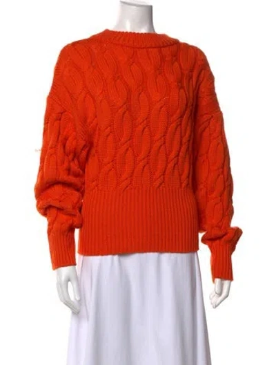 Pre-owned Emilia Wickstead Wool Crew Neck Sweater W/ Tags In Orange