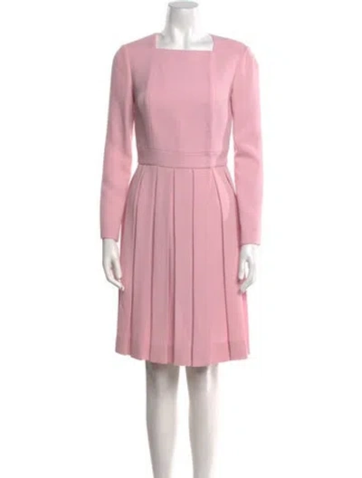 Pre-owned Emilia Wickstead Wool Knee-length Dress In Pink