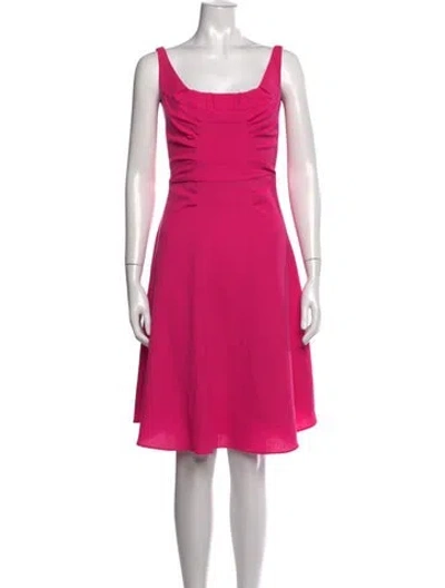 Pre-owned Emilia Wickstead Wool Knee-length Dress In Pink