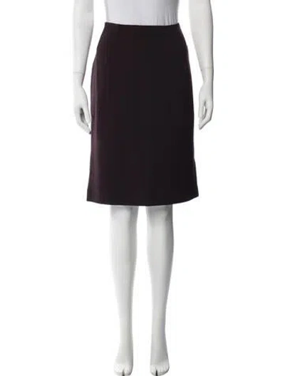 Pre-owned Emilia Wickstead Wool Knee-length Skirt In Purple