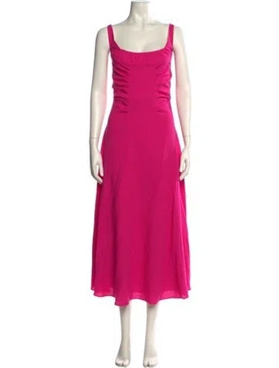 Pre-owned Emilia Wickstead Wool Long Dress In Pink