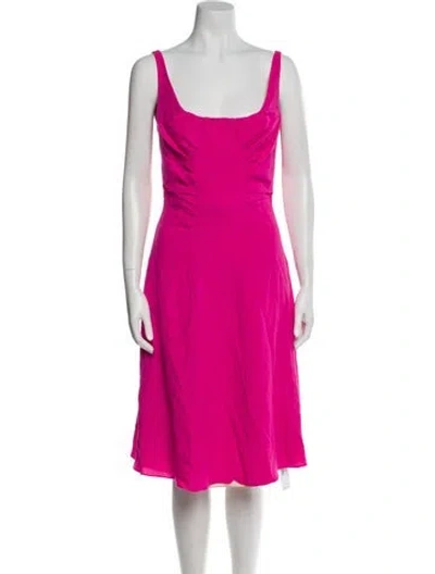 Pre-owned Emilia Wickstead Wool Midi Length Dress In Pink