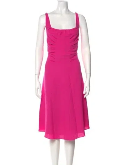 Pre-owned Emilia Wickstead Wool Midi Length Dress In Pink