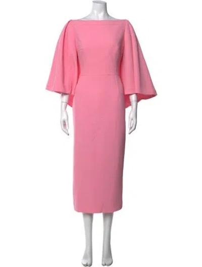 Pre-owned Emilia Wickstead Wool Midi Length Dress In Pink