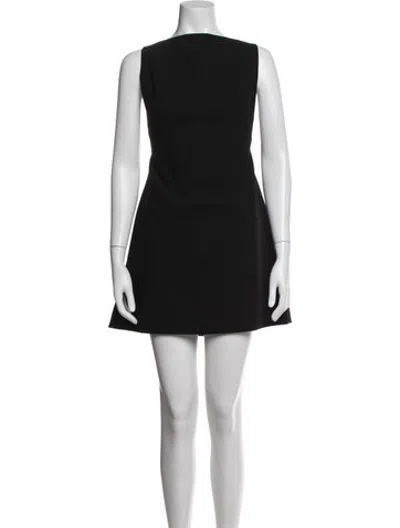Pre-owned Emilia Wickstead Wool Mini Dress In Black