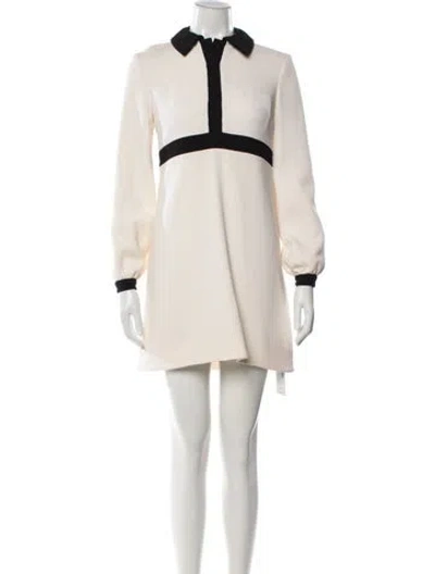 Pre-owned Emilia Wickstead Wool Mini Dress In Black/neutrals