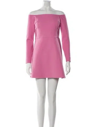 Pre-owned Emilia Wickstead Wool Mini Dress In Pink
