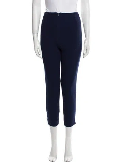 Pre-owned Emilia Wickstead Wool Skinny Leg Pants In Blue
