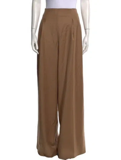 Pre-owned Emilia Wickstead Wool Wide Leg Pants In Neutrals