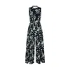 Emilia Wickstead X Goop Maduri Crepe Georgette Jumpsuit In White Roses On Navy