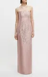 Emilia Wickstead Ximena Embossed Jacquard Maxi Dress In Pink
