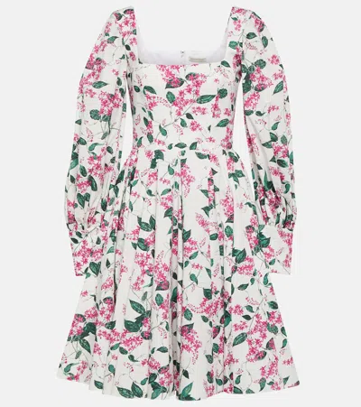 Emilia Wickstead Yasmina Floral Cotton Minidress In Multicoloured