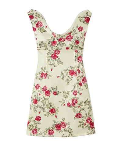 Emilia Wickstead Zephyr Floral-print Duchesse-satin Mini Dress In Multi