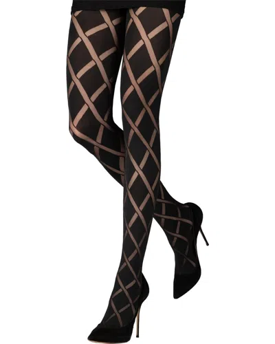 Emilio Cavallini Framed Diamonds Tights In Black