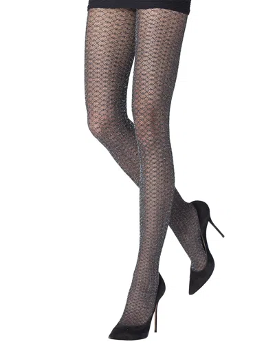 Emilio Cavallini Metallized Beehive Tight In Black