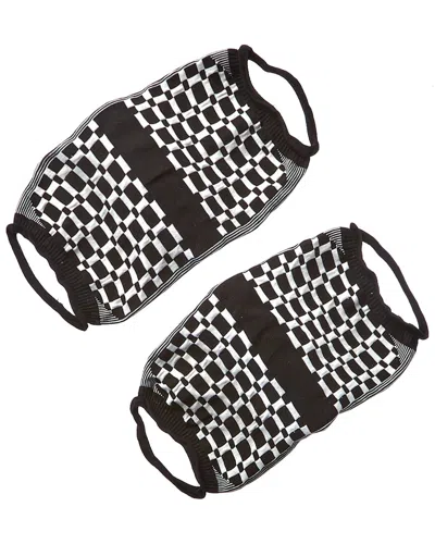 Emilio Cavallini Pack Of 2 Cloth Face Masks In Brown