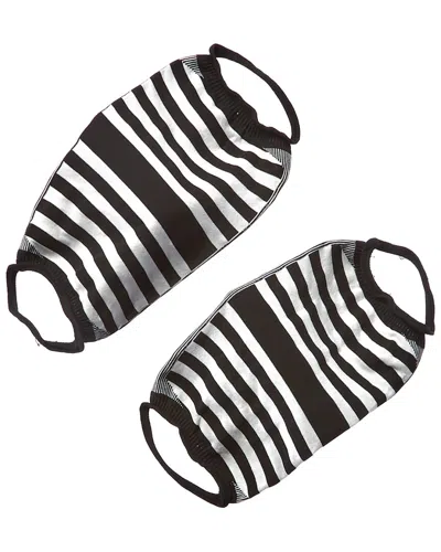 Emilio Cavallini Pack Of 2 Cloth Face Masks In Black