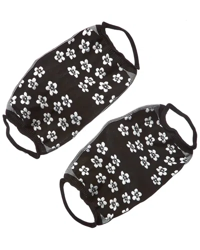Emilio Cavallini Pack Of 2 Cloth Face Masks In Black