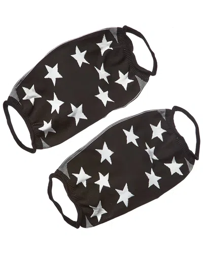 Emilio Cavallini Pack Of 2 Cloth Face Masks In Black