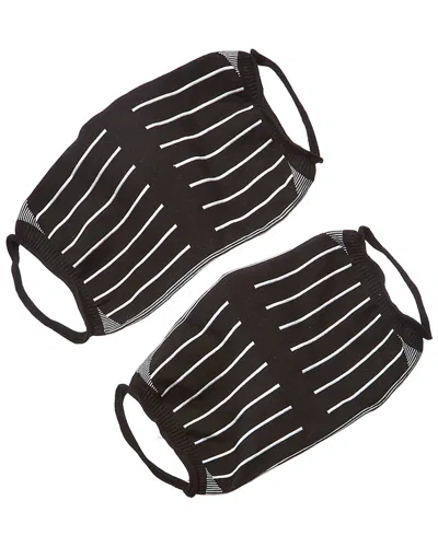 Emilio Cavallini Pack Of 2 Cloth Face Masks In Black