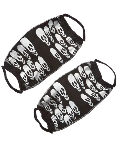 Emilio Cavallini Pack Of 2 Cloth Face Masks In Black