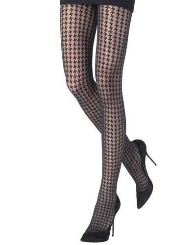 Emilio Cavallini Small Pied De Poule Tight In Black