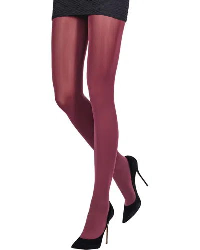 Emilio Cavallini Super Opaque Microfiber Tights In Red