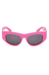 Pucci Women's Cat-eye Shiny Fuchsia And Smoke Acetate Sunglasses In Shiny Solid Fuschia/smoke