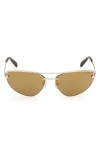 Pucci Emilio  59mm Cat Eye Sunglasses In Gold/brown Mirror