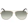 Pucci Women's Aviator-style Green Gradient Gold-tone Sunglasses In Gold/dark Havana/grad Green
