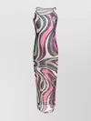Emilio Pucci Abstract Pattern Sheer Overlay Floor-length Dress