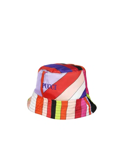 Emilio Pucci Abstract-print Bucket Hat In Multicolor