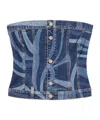 Pucci Abstract-print Denim Corset