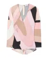 Pucci Abstract-print Jumpsuit In Multi