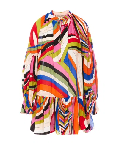 Pucci Abstract-print Minidress In Multicolor