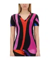 Pucci Abstract-print Satin T-shirt In Black
