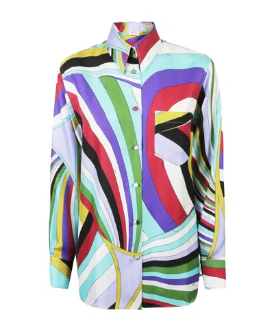 Pucci Abstract-print Silk Shirt