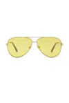 Pucci Aviator Sunglasses In Shiny Pale Gold  Opal Lavender  & Yellow