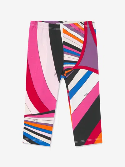 Emilio Pucci Baby Girls Iride Leggings In Multicoloured