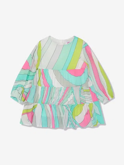 Emilio Pucci Baby Girls Iride Print Dress In Multicoloured